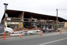 A group of damaged shops in the suburb of St. Albans. Photo / Simon Baker A group of damaged shops in the suburb of St. Albans. Photo / Simon Baker