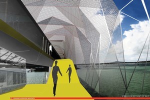 The proposed cycleway under ANZAC Bridge. Photo / Supplied
