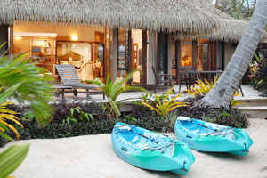 Romance is almost compulsory at the Rumours Luxury Villas and Spa, where visitors can make the most of bubbly on arrival, four-poster beds and pampering massages. Photo / Supplied