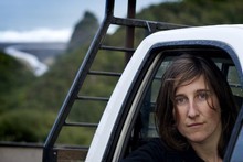 Alex Monteith says whether taking Land Rovers on the road or working with the Air Force, she has tried to distil the geographical experience for the gallery environment. Photo / David White Alex Monteith says whether taking Land Rovers on the road or working with the Air Force, she has tried to distil the geographical experience for the gallery environment. Photo / David White