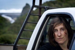 Alex Monteith says whether taking Land Rovers on the road or working with the Air Force, she has tried to distil the geographical experience for the gallery environment. Photo / David White