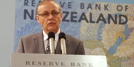 Reserve Bank Governor Alan Bollard last week announcing there would be no change in the Official Cash Rate. Photo / Mark Mitchell Reserve Bank Governor Alan Bollard last week announcing there would be no change in the Official Cash Rate. Photo / Mark Mitchell