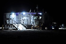 Nasa's Desert RATS team's rover and habitat unit in the Arizona desert. Photo / Nasa Nasa's Desert RATS team's rover and habitat unit in the Arizona desert. Photo / Nasa