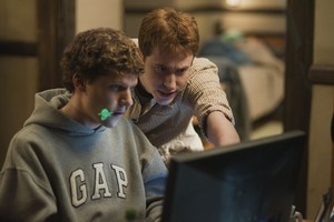 Jesse Eisenberg (L) and Joseph Mazzello in Columbia Pictures' 'The Social Network', due out in November. Photo / Supplied