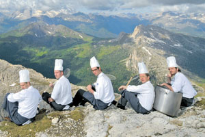 Each chef was tasked with preparing a menu using at least one ingredient from the South Tyrol region. Photo / Supplied