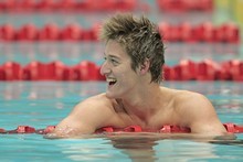 Gareth Kean of New Zealand reacts after competing in the Men's 200m Backstroke Heat 3 at the Dr S.P.Mukherjee Aquatics Complex. Photo / Getty Images Gareth Kean of New Zealand reacts after competing in the Men's 200m Backstroke Heat 3 at the Dr S.P.Mukherjee Aquatics Complex. Photo / Getty Images