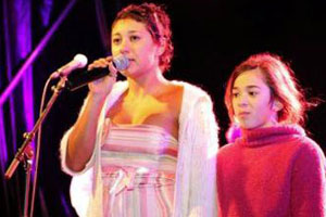 With my daughter at last weekend's Dove Pink Star Walk. Photo / Supplied