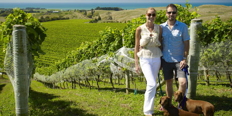 Gabrielle Simmers and Greg Collinge at the Haumoana estate. Photo / Supplied Gabrielle Simmers and Greg Collinge at the Haumoana estate. Photo / Supplied