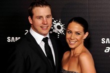 Kate Ritchie and Stuart Webb at last year's AFI Awards in Melbourne, Australia. The 'Woman's Day' story about their nuptials appeared to have photoshopped this image so Ritchie's dress was white. Photo / Getty Images Kate Ritchie and Stuart Webb at last year's AFI Awards in Melbourne, Australia. The 'Woman's Day' story about their nuptials appeared to have photoshopped this image so Ritchie's dress was white. Photo / Getty Images