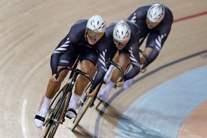 New Zealand sprint team of Edward Dawkins, Ethan Mitchell, and Sam Webster. Photo / Brett Phibbs