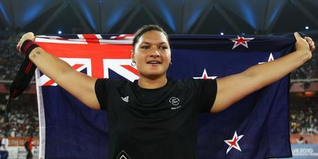 Valerie Adams celebrates winning gold in the women's shot put final. Photo / Getty Images Valerie Adams celebrates winning gold in the women's shot put final. Photo / Getty Images