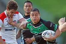 Timana Tahu of New Zealand Maori attacks the line. Photo / Getty Images Timana Tahu of New Zealand Maori attacks the line. Photo / Getty Images