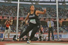 Beatrice Faumuina competes in the women's discus final. Photo / Getty Images Beatrice Faumuina competes in the women's discus final. Photo / Getty Images