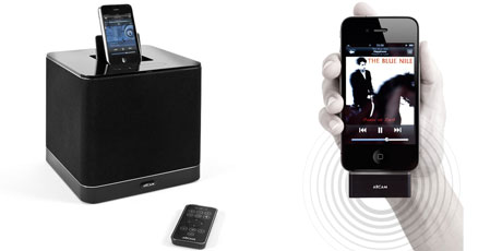 The Arcam rCube, left, is an iPod boombox with great sound, wireless technology and a rechargable battery, set to revolutionise the market. Photo / Supplied The Arcam rCube, left, is an iPod boombox with great sound, wireless technology and a rechargable battery, set to revolutionise the market. Photo / Supplied