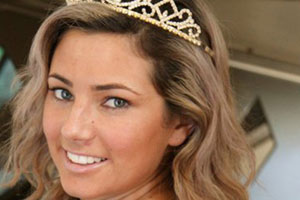 Regional winner Jacinta Lal's blond, blue-eyed looks caused heckling at the pageant. Photo / Supplied