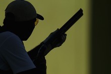 All shooters must remember to aim at their target, not their opponents. Photo / Getty images All shooters must remember to aim at their target, not their opponents. Photo / Getty images