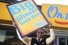 Manager Mohammed Faruk is hoping the big winner is one of his Mobil Pakakura regulars. Photo / Sarah Ivey Manager Mohammed Faruk is hoping the big winner is one of his Mobil Pakakura regulars. Photo / Sarah Ivey