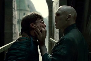 HORCRUX OF THE MATTER: Harry Potter (Daniel Radcliffe) comes face to face with his nemesis Lord Voldemort (Ralph Fiennes) in Deathly Hallows . Photo / Supplied