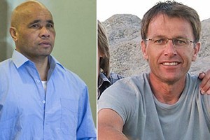 Pauesi Leofa Brown, left, today pleaded guilty to the murder of Austin Hemmings, right, who was stabbed after coming to the aid of a woman in Auckland city in 2008. Photos / NZPA, supplied