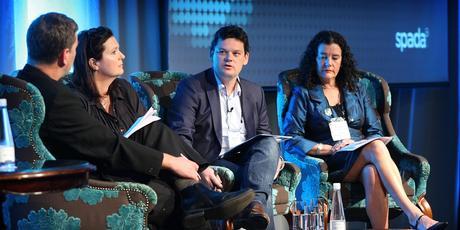 From left, Russell Brown, Philippa Boyens, Richard Fletcher and Penelope Borland. Photo / Greg Bowker From left, Russell Brown, Philippa Boyens, Richard Fletcher and Penelope Borland. Photo / Greg Bowker