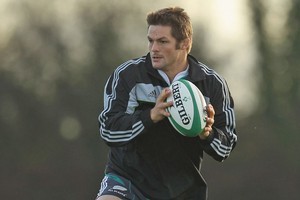Richie McCaw equalled Sean Fitzpatrick's record 92 test caps last week and will pass it this weekend along with Mils Muliaina. Photo / Getty Images