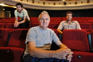 EXPERTS: (Left to right) Leon Rajdokovic, festival artistic director David Malacari and Oliver Driver at the Mercury Theatre, one of the festival venues. Photo / Steven McNicholl