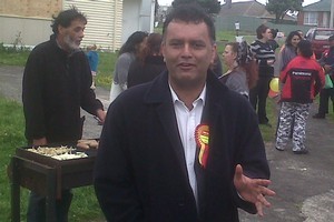Matt McCarten at his BBQ. Photo / Audrey Young
