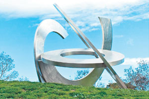 A sculpture in the grounds of the Heide Museum of Modern Art. Photo / Megan Anderson