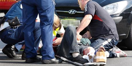 Sung Jin Kim was left with two broken legs and a shattered ankle after the incident. Photo / Brett Phibbs