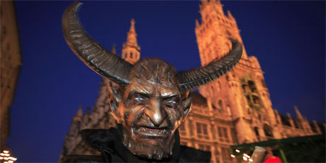 It's the medieval and gothic nature of the Krampus festival that attracts locals and tourists to the Alpine towns and cities of Europe, held every December. Photo / Nick Warren