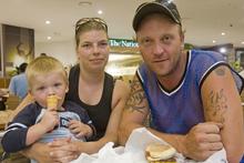 Jason Figges and partner Melissa Lindsay with 2-year-old Tyrone. They say life is hard enough already. Photo / Paul Estcourt Jason Figges and partner Melissa Lindsay with 2-year-old Tyrone. They say life is hard enough already. Photo / Paul Estcourt