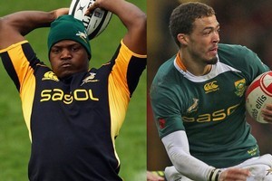 Chiliboy Ralepelle and Bjorn Basson. Photo / Getty Images