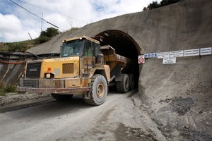 The entrance of the Newmont Waihi Gold company's underground Favona Mine at Waihi. Photo / Richard Robinson