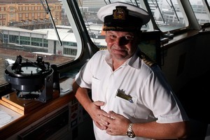 Captain Charlie Carr is impressed by his new ship's speed. Photo / Sarah Ivey
