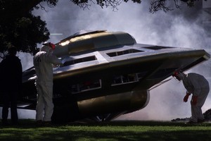 A staged UFO landing. File photo / Mark Mitchell