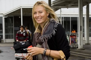Maria Sharapova arriving in Auckland this morning. Photo / Dean Purcell