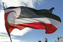 The Tino Rangatiratanga flag will fly on Waitangi Day, alongside the New Zealand flag. Photo / Brett Phibbs The Tino Rangatiratanga flag will fly on Waitangi Day, alongside the New Zealand flag. Photo / Brett Phibbs