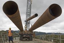 The new bridge near Thames is already bringing economic benefits to the area. Photo / Paul Estcourt The new bridge near Thames is already bringing economic benefits to the area. Photo / Paul Estcourt