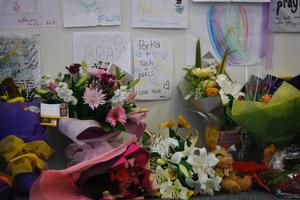 Tributes at Elim Christian college after the canyoning tragedy. File photo / Glenn Jeffrey