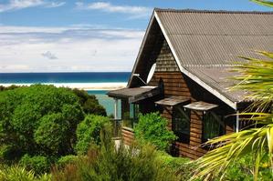 Milestone's Schooner Cottage overlooking the sea. Photo / Guy Needham