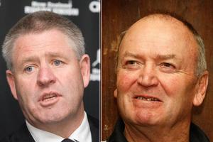 NZRU chief executive Steve Tew and All Blacks coach Graham Henry. Photos / Mark Mitchell, Brett Phibbs