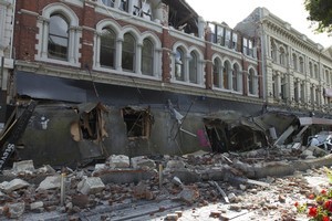 Cashel Mall in Christchurch after the February 22 earthquake. Photo / Simon Baker