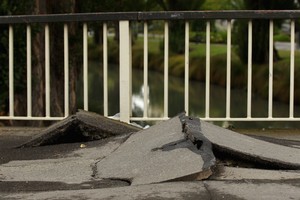 A buckled footpath in Christchurch city centre. Photo / Getty Images