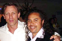 Kiwi stuntman Conway Wickliffe with 007 actor Daniel Craig. Photo / Supplied Kiwi stuntman Conway Wickliffe with 007 actor Daniel Craig. Photo / Supplied