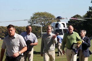 Prince William arrives in Christchurch for the Memorial Service for the victims of the Christchurch 6.3 earthquake. Photo / Pool coverage Prince William arrives in Christchurch for the Memorial Service for the victims of the Christchurch 6.3 earthquake. Photo / Pool coverage