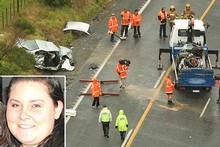 The scene of the crash which killed Eleshia McKinstry, inset, and Jerle Jeschke. Photos / Greg Bowker, supplied The scene of the crash which killed Eleshia McKinstry, inset, and Jerle Jeschke. Photos / Greg Bowker, supplied