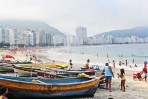 Tourists enjoy the weather in Rio de Janeiro all year round. Photo / Geoff Cumming