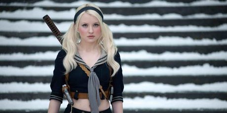 TOUGH: Emily Browning is Babydoll, but don't be fooled by the pigtails. Photo / Supplied TOUGH: Emily Browning is Babydoll, but don't be fooled by the pigtails. Photo / Supplied