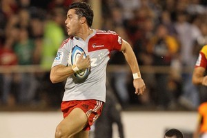 Sean Maitland ran in his eighth try of the season on Friday night. Photo / Getty Images