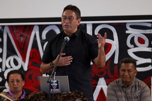 Hone Harawira announces his new party and standing for a by-election, Auckland. Photo / NZPA